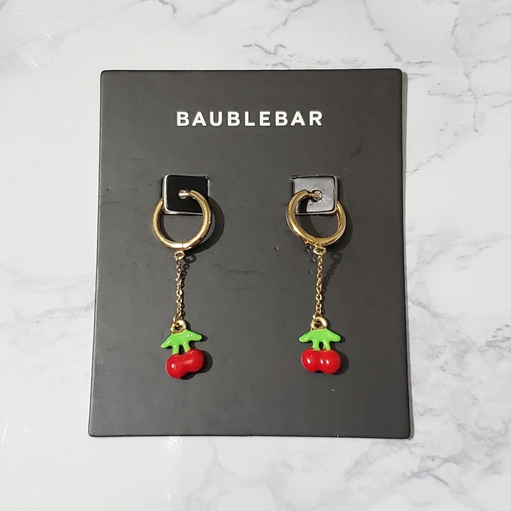 🌟HP🌟 Baublebar Cherry Chain Link Drop Earrings